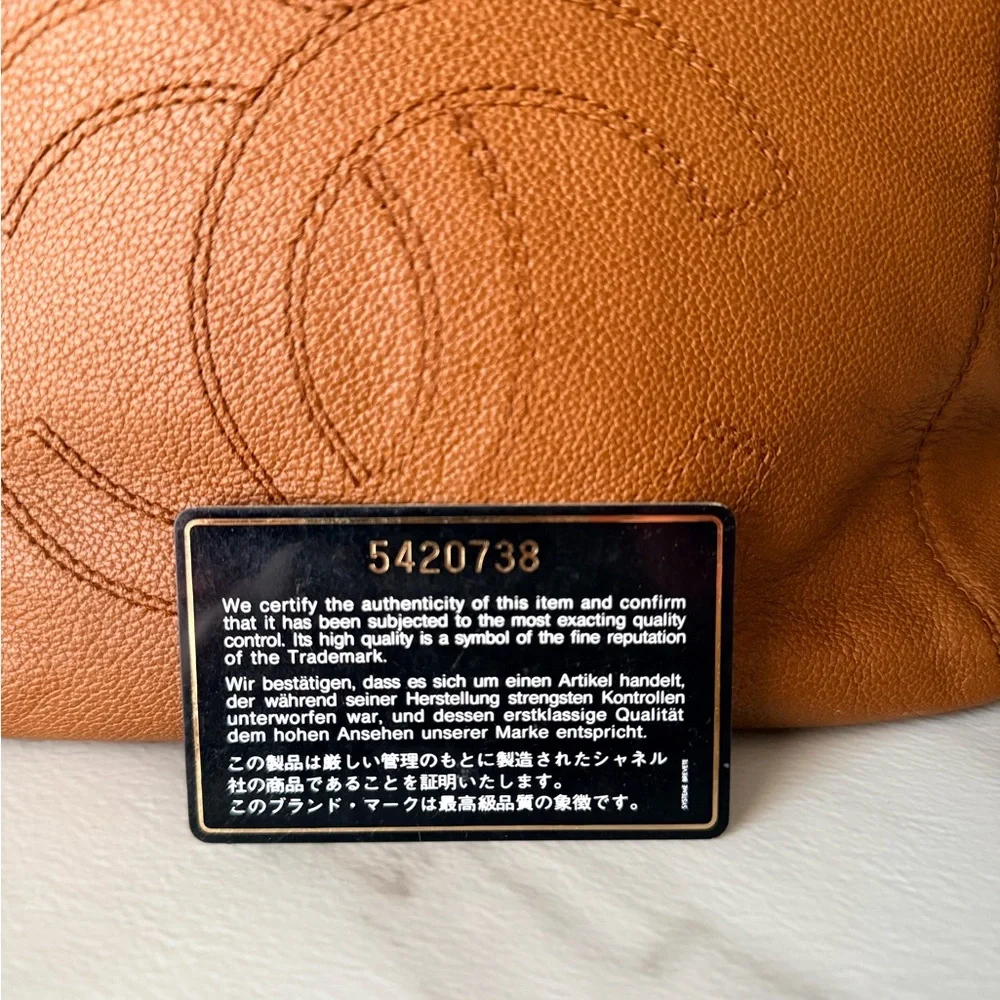 Chanel Caviar Brown Leather Small Tote Shoulder Bag with COA and Black Card
